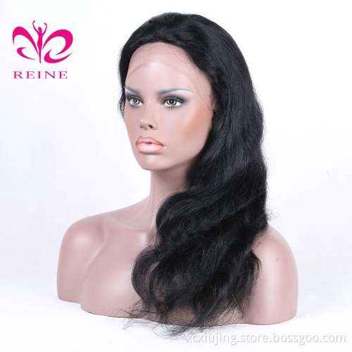 REINE Nice Quality Body Wave Human Hair 13*4 HD Transparent Lace Frontal Wig Brazilian Natural Color Remy Human Hair Wig